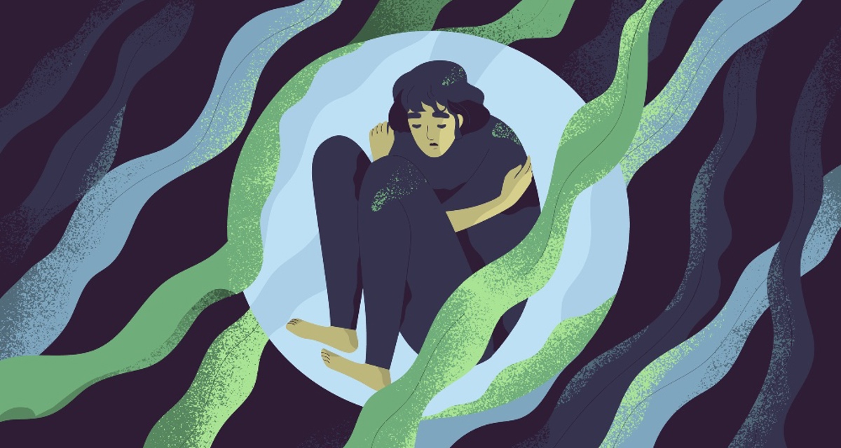 Depressed Lady Illustration Unlocked Goodstudio Shutterstock