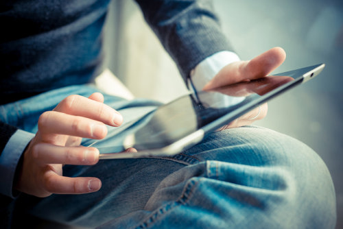 Person using an iPad