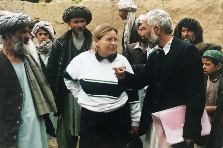 Aoife working in afghanistan
